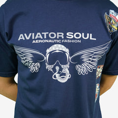 Camiseta Azul Algodón peruano