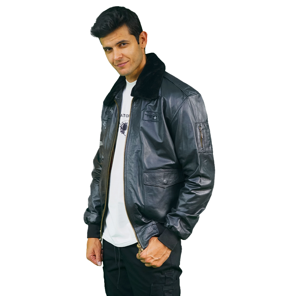 Men’s C A1 Embroidered Black Jacket