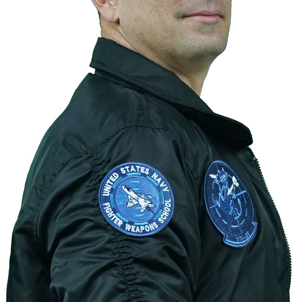 Blue Patch Bomber Jacket