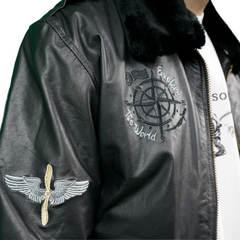 Men’s C A1 Embroidered Black Jacket