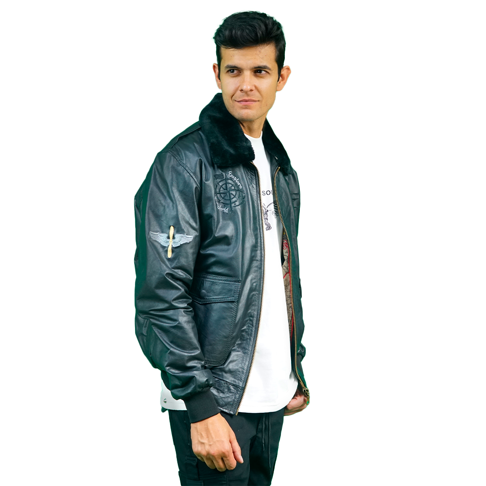 Men’s C A1 Embroidered Black Jacket