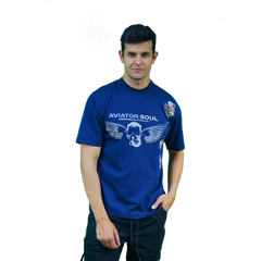 Camiseta Azul Algodón peruano
