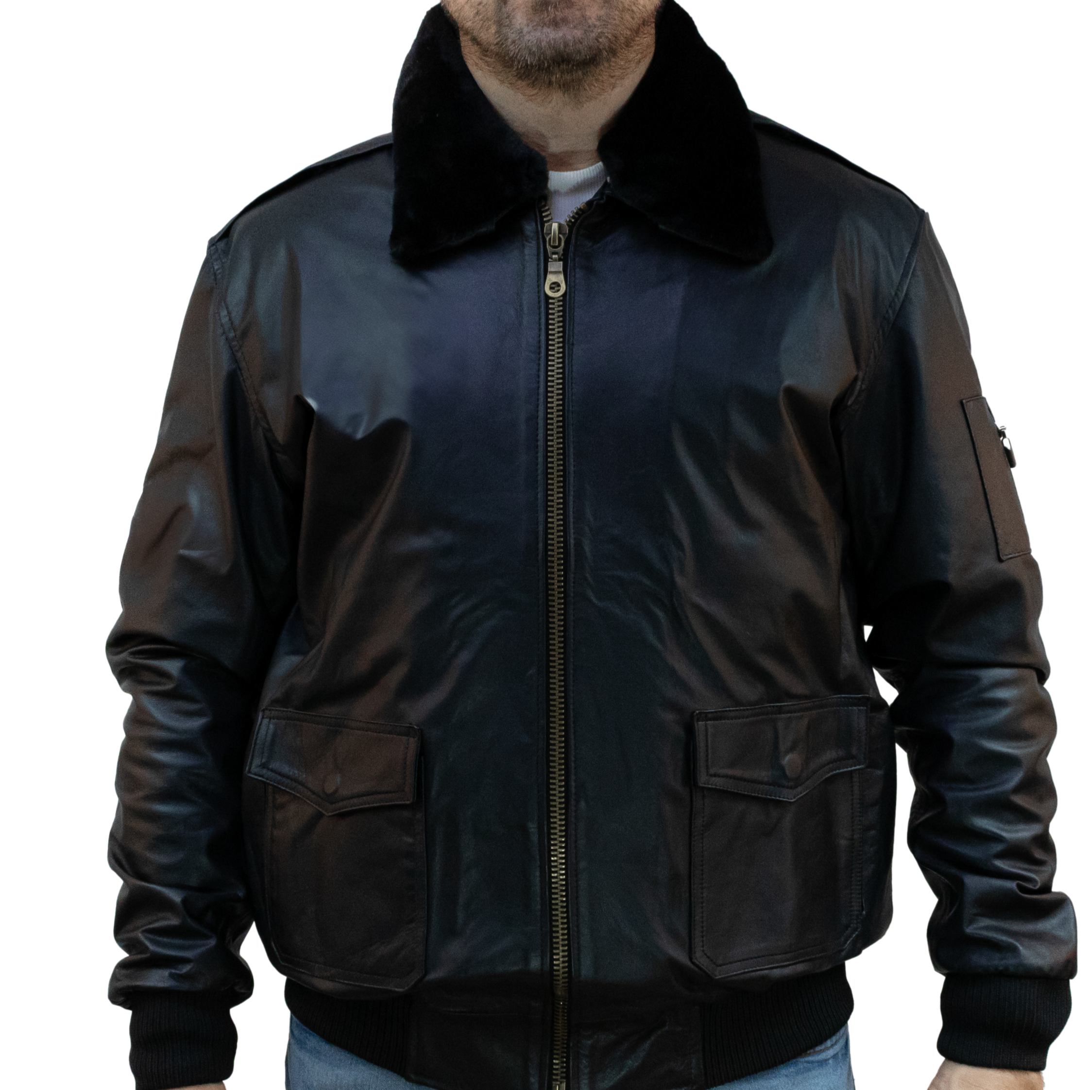 Aviator Jacket – Customizable Black Top Gun