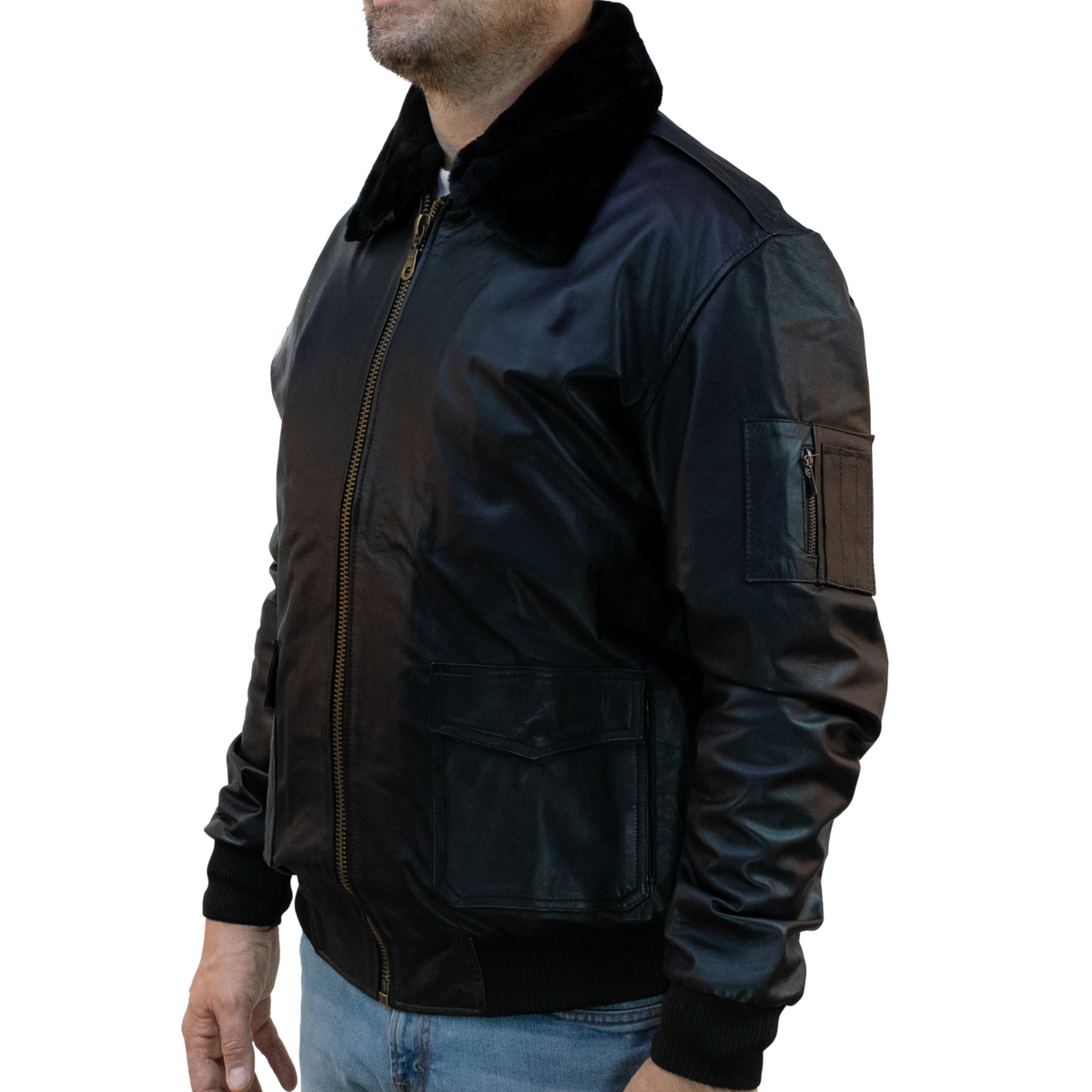 Aviator Jacket – Customizable Black Top Gun