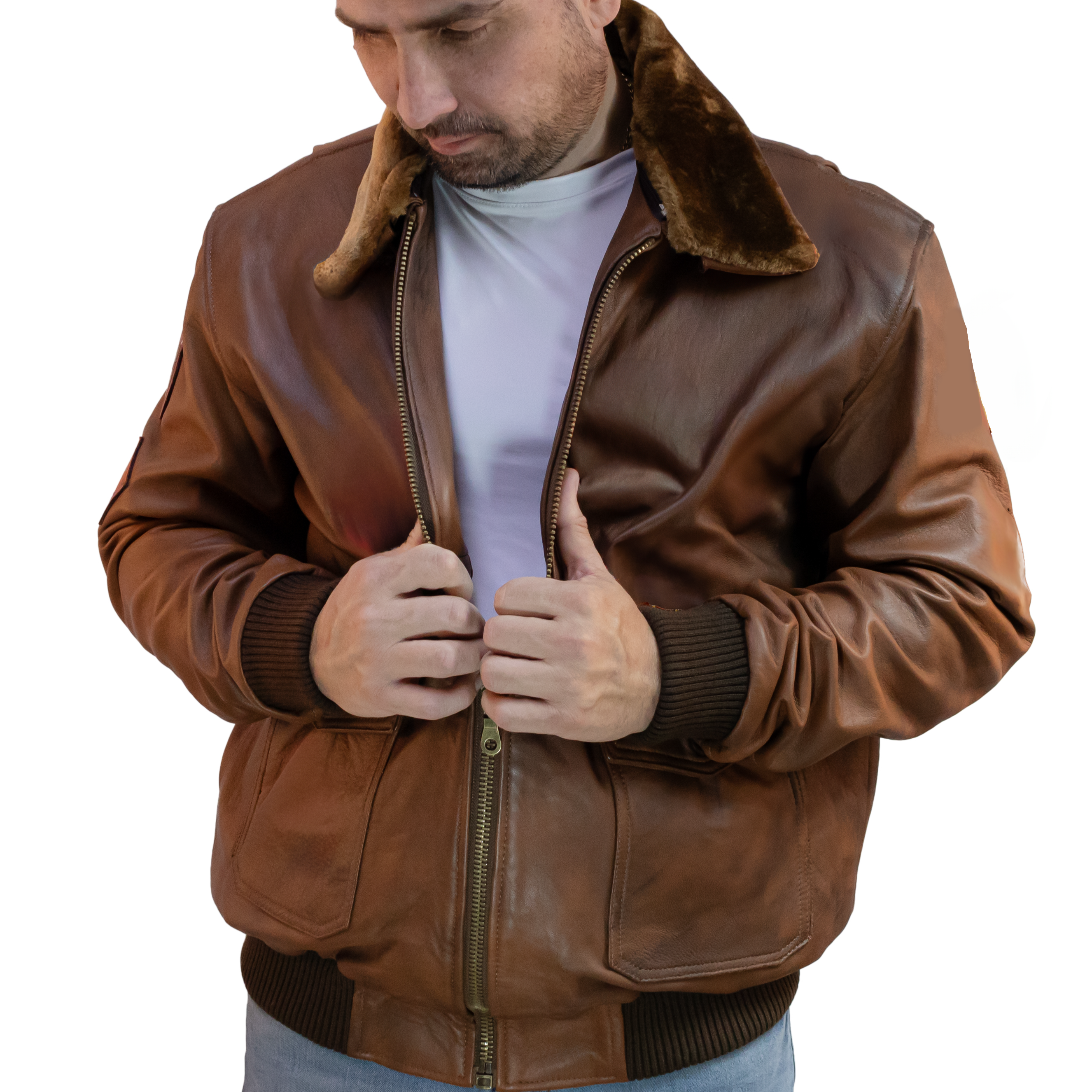 Aviator Jacket – Customizable Top Gun Dark Honey Edition