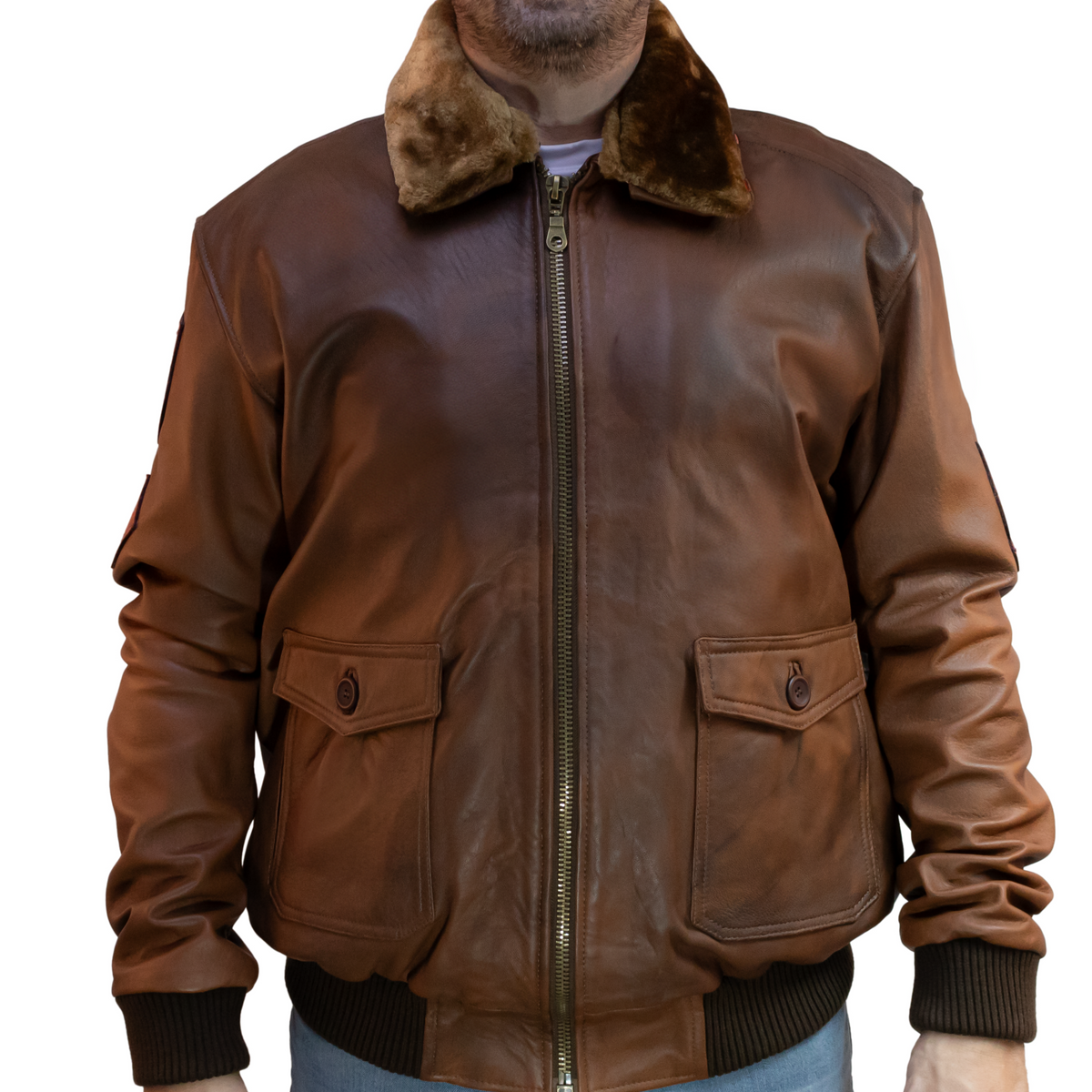 Aviator Jacket – Customizable Top Gun Dark Honey Edition