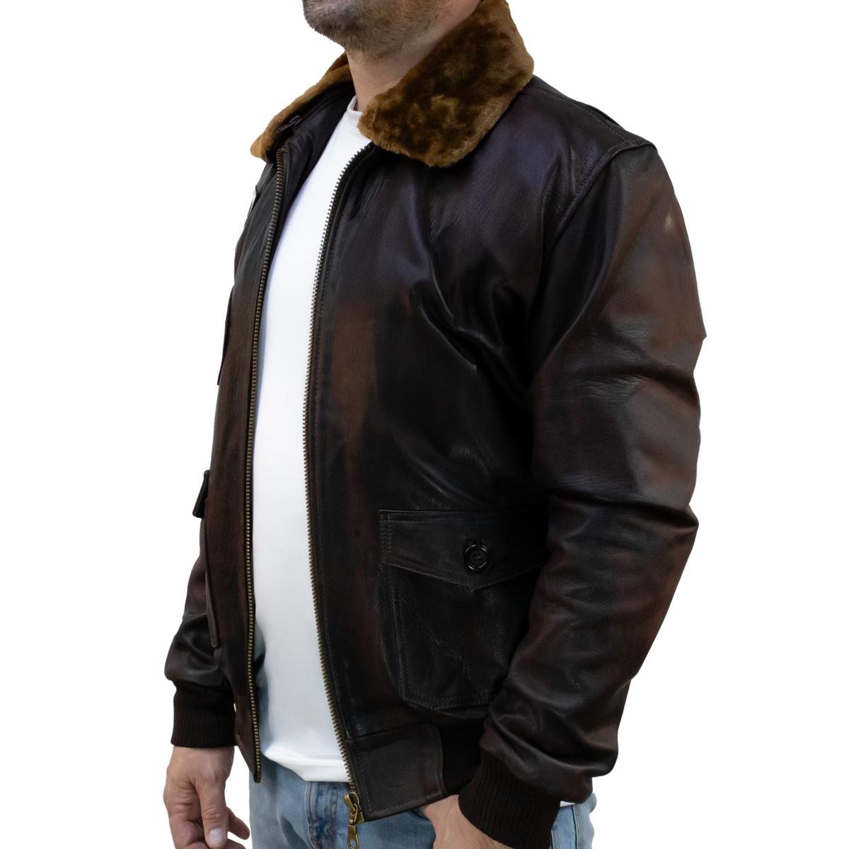 Aviator Jacket – Customizable Top Gun Brown