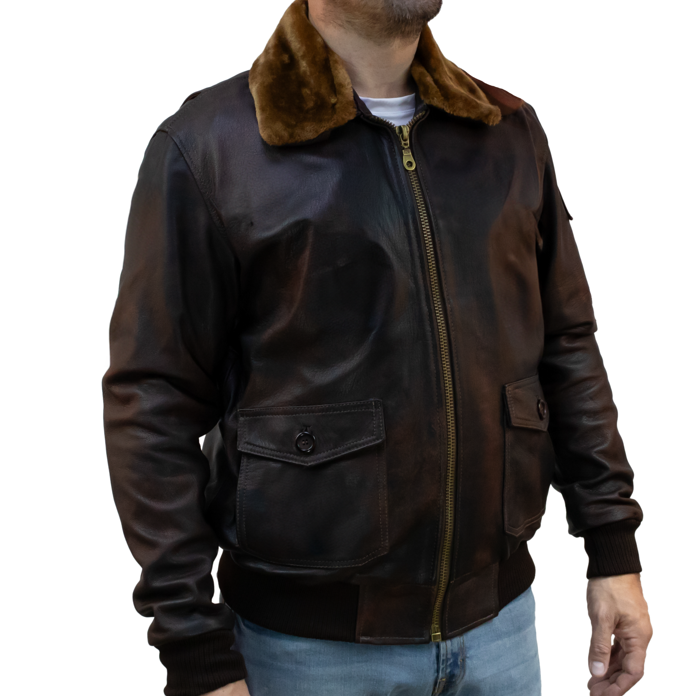Aviator Jacket – Customizable Top Gun Brown