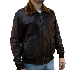 Aviator Jacket – Customizable Top Gun Brown