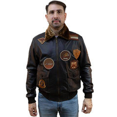 Aviator Jacket with Patches 2