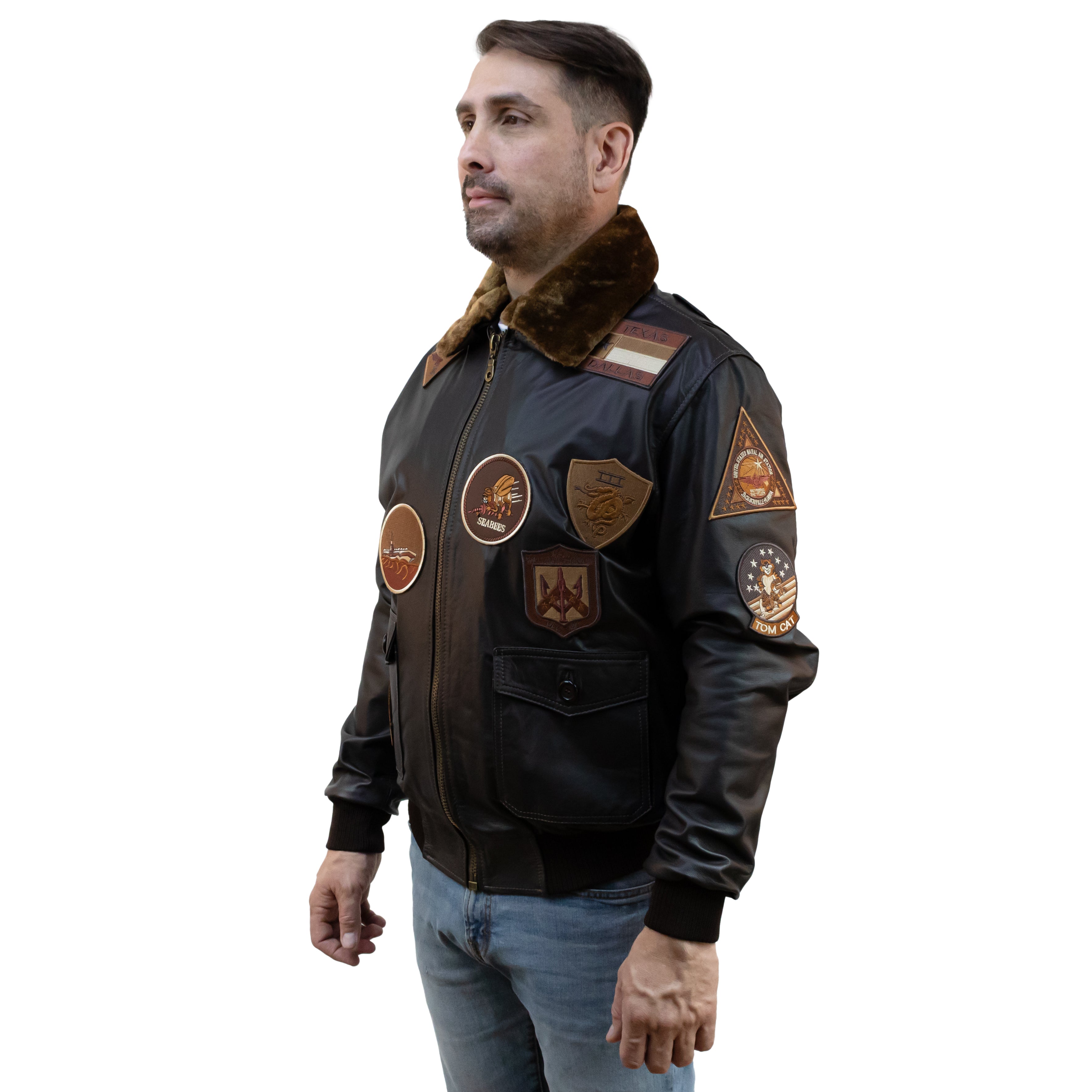 Aviator Jacket with Patches 2