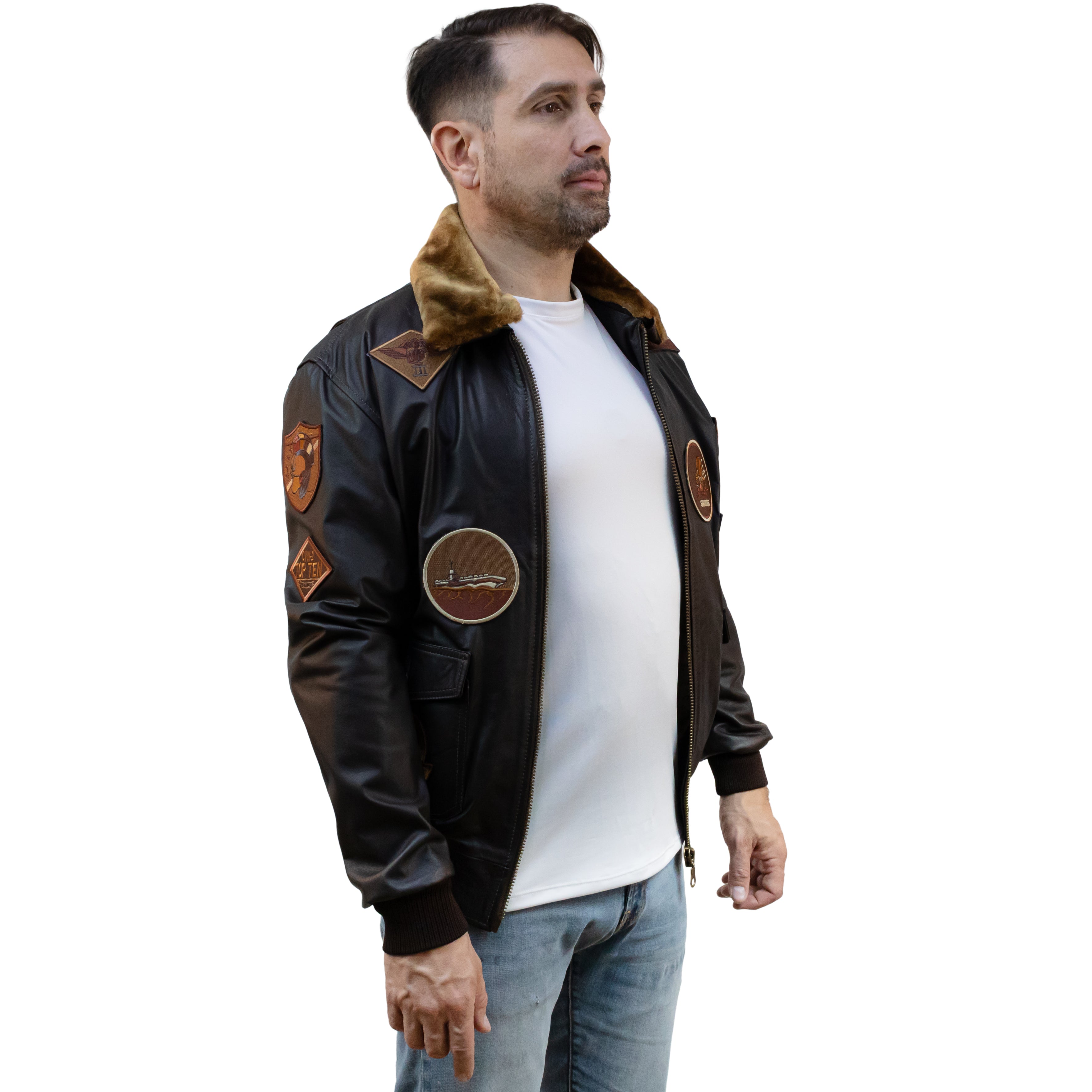 Aviator Jacket with Patches 2