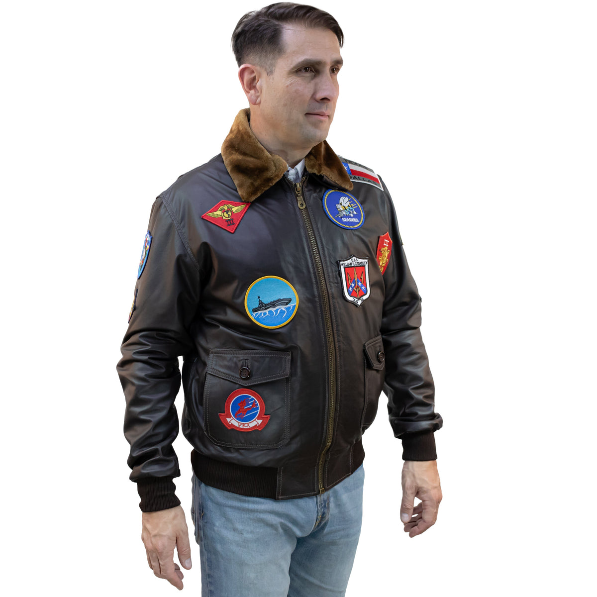 Aviator Jacket with Patches 3
