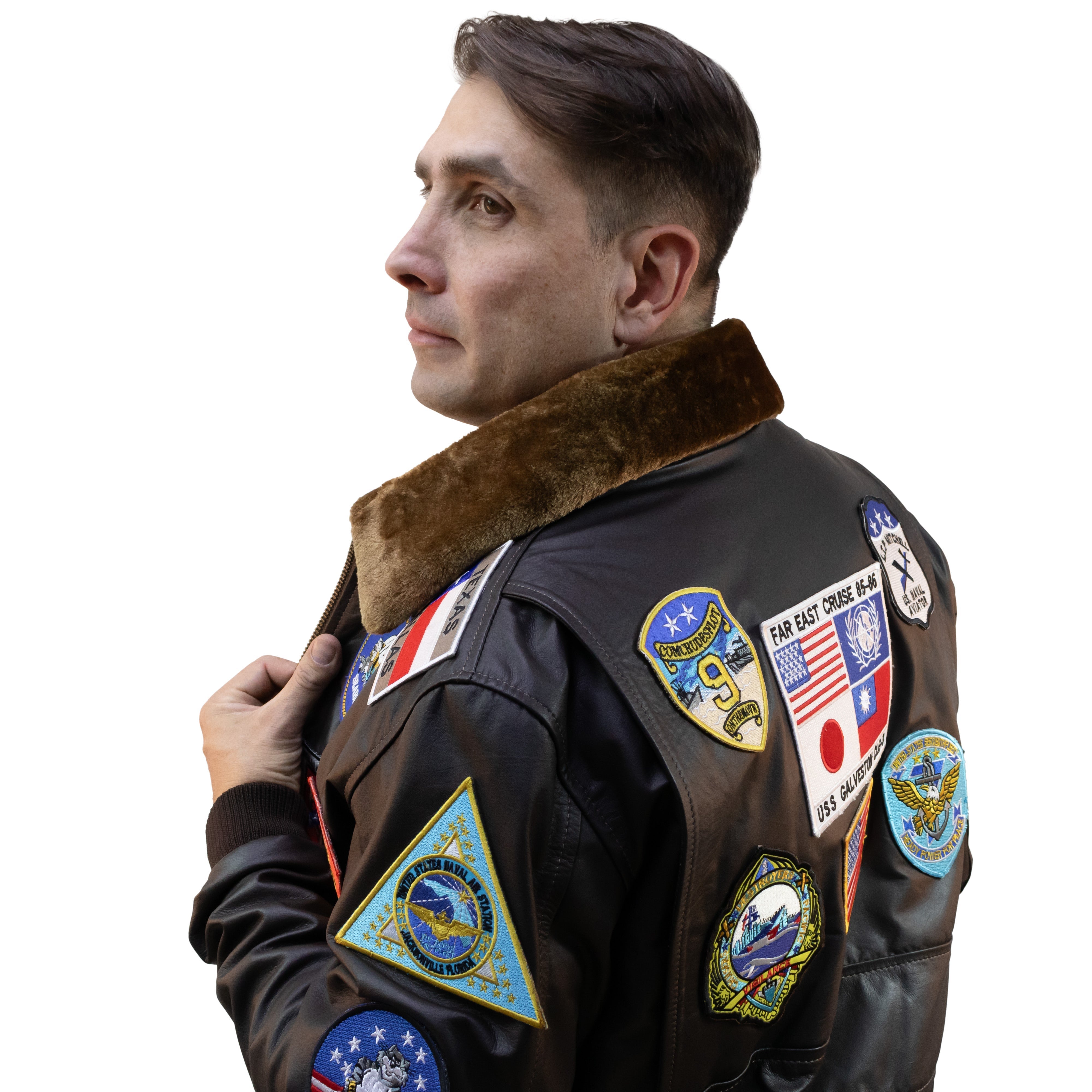 Aviator Jacket with Patches 3