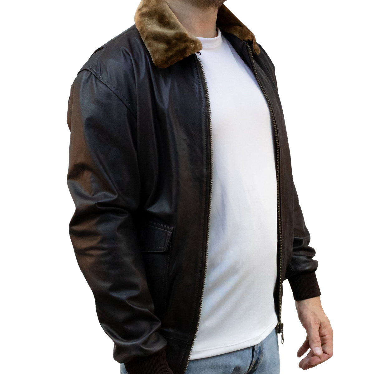 Aviator Jacket – Customizable Brown Top Gun