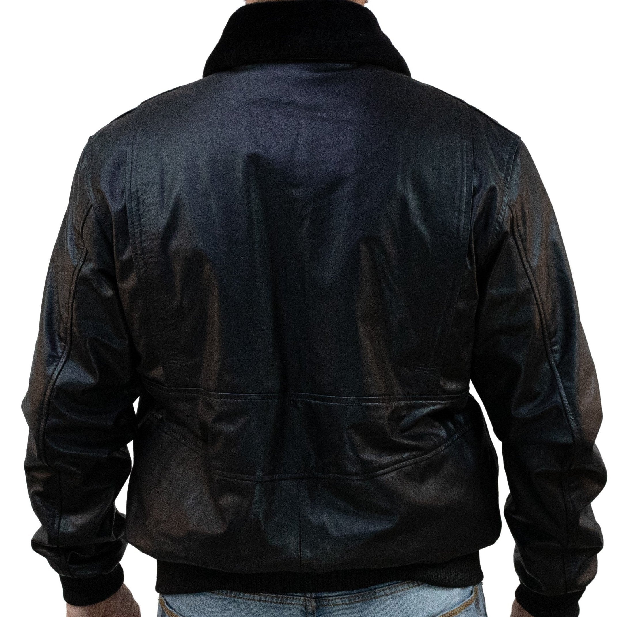 Aviator Jacket – Classic Black Denim Customizable