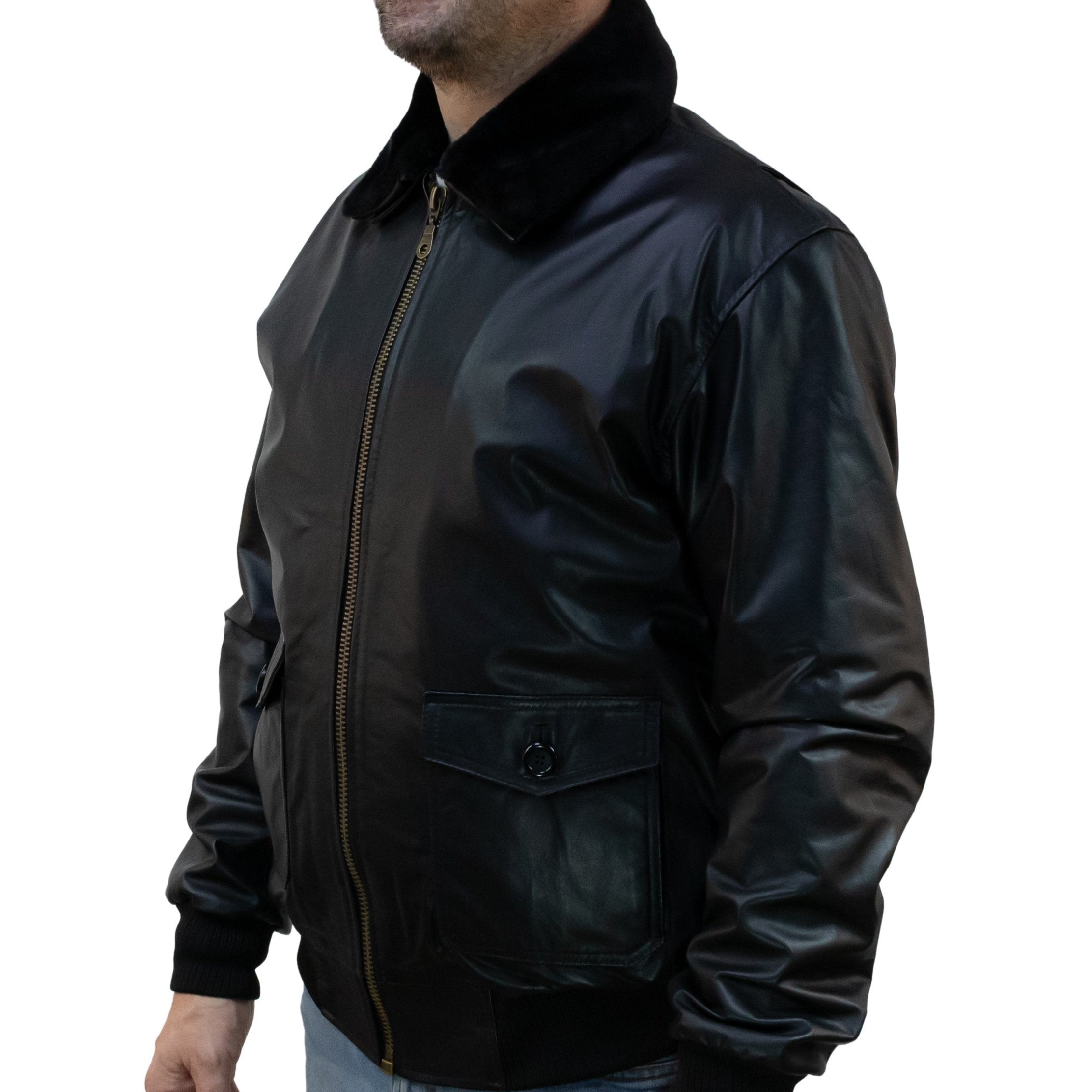 Aviator Jacket – Customizable Black Top Gun