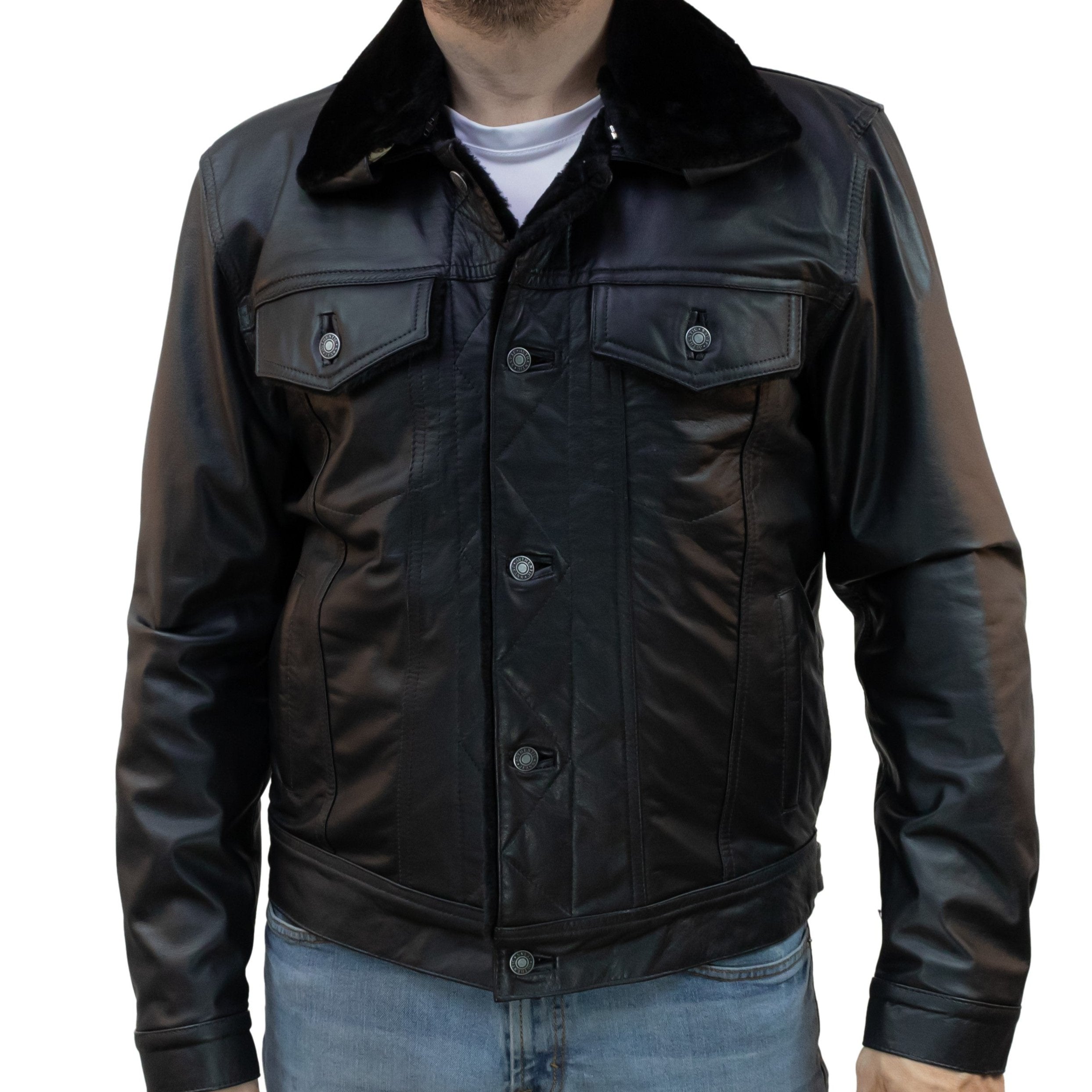 Aviator Jacket – Classic Black Denim Customizable