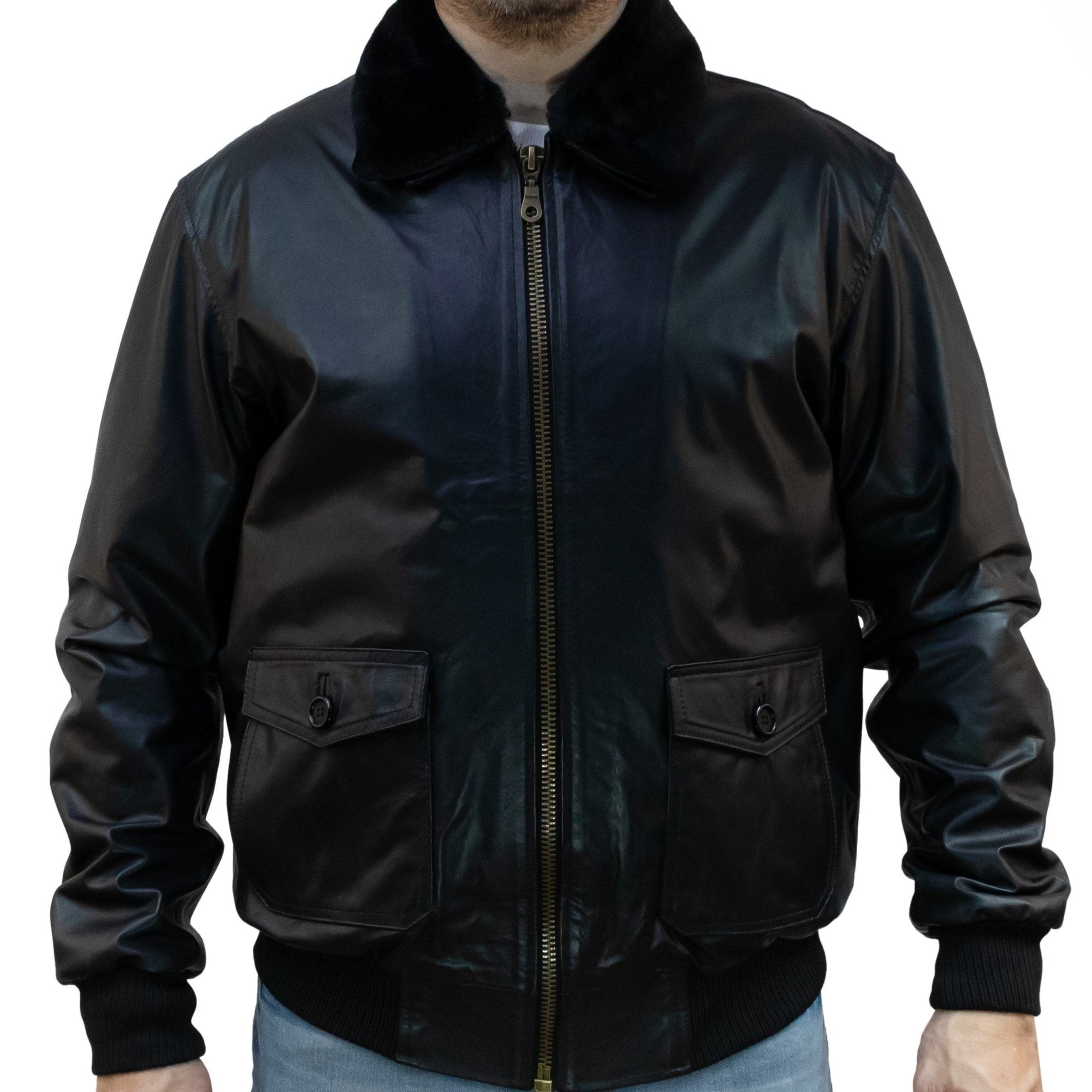 Aviator Jacket – Customizable Black Top Gun