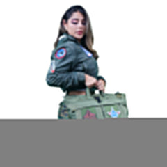 Bolsas de Vuelo Verde Militar Con Parches