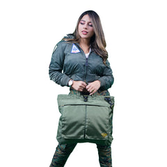 Bolso de Vuelo Verde Militar Sin Parches