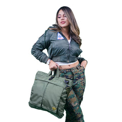 Bolso de Vuelo Verde Militar Sin Parches