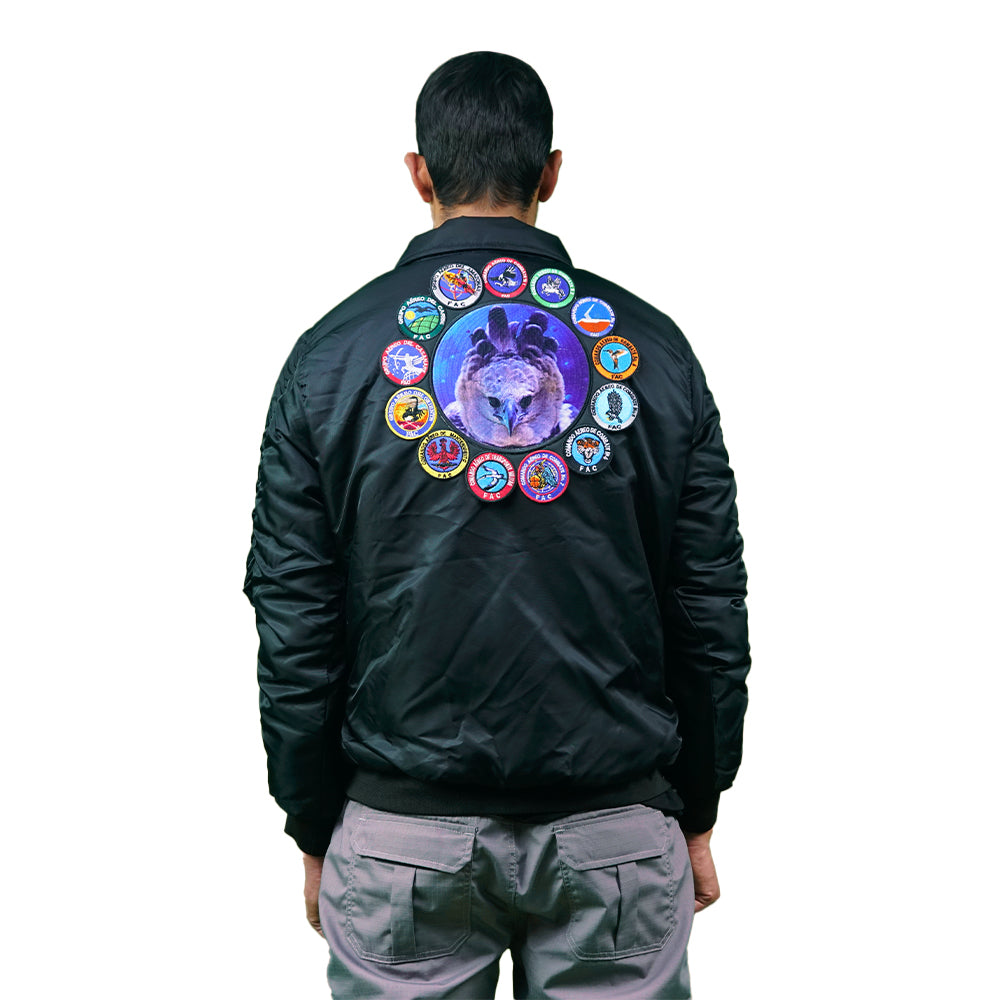 Chaqueta Bomber supernylon parche