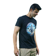 Camiseta Azul algodón peruano