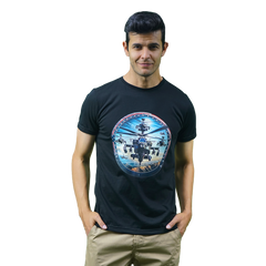 Camiseta Azul algodón peruano
