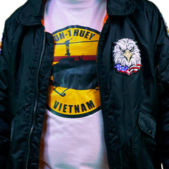 Nylon Jacket with Eagle Patches