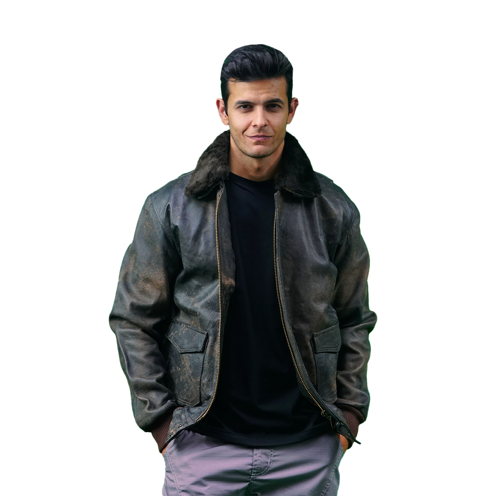 Vintage Brown Leather Jacket