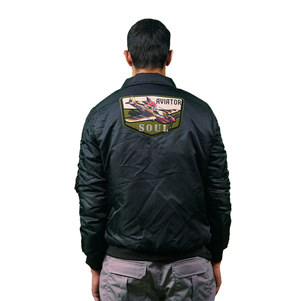 Chaqueta Bomber supernylon parche