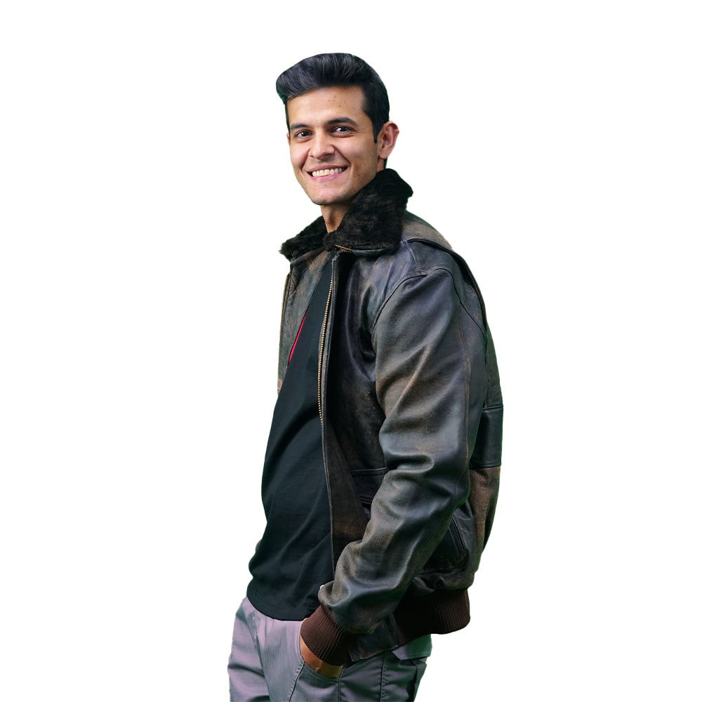 Vintage Brown Leather Jacket