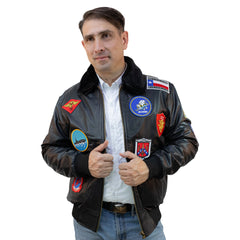 Aviator Jacket with Patches – Customizable
