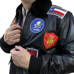 Aviator Jacket with Patches – Customizable