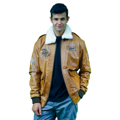 Men’s C A1 Embroidered Caramel Jacket