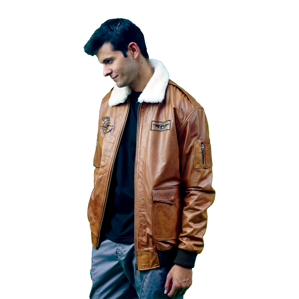 Men’s C A1 Embroidered Caramel Jacket