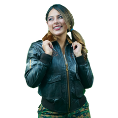 Women’s Brown Embroidered Bomber Jacket